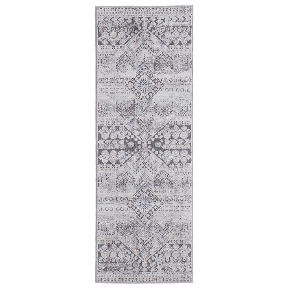 Feizy Francisco 2"10" x 8" Ivory and Charcoal Runner, , large