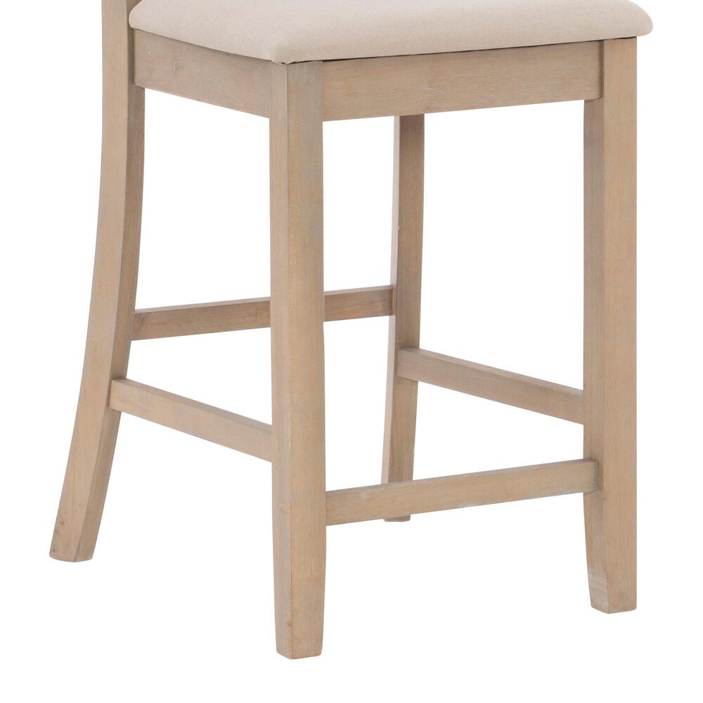 Linon Home Decor Torino Ladder Back Counter Stool in Grey Wash, , large