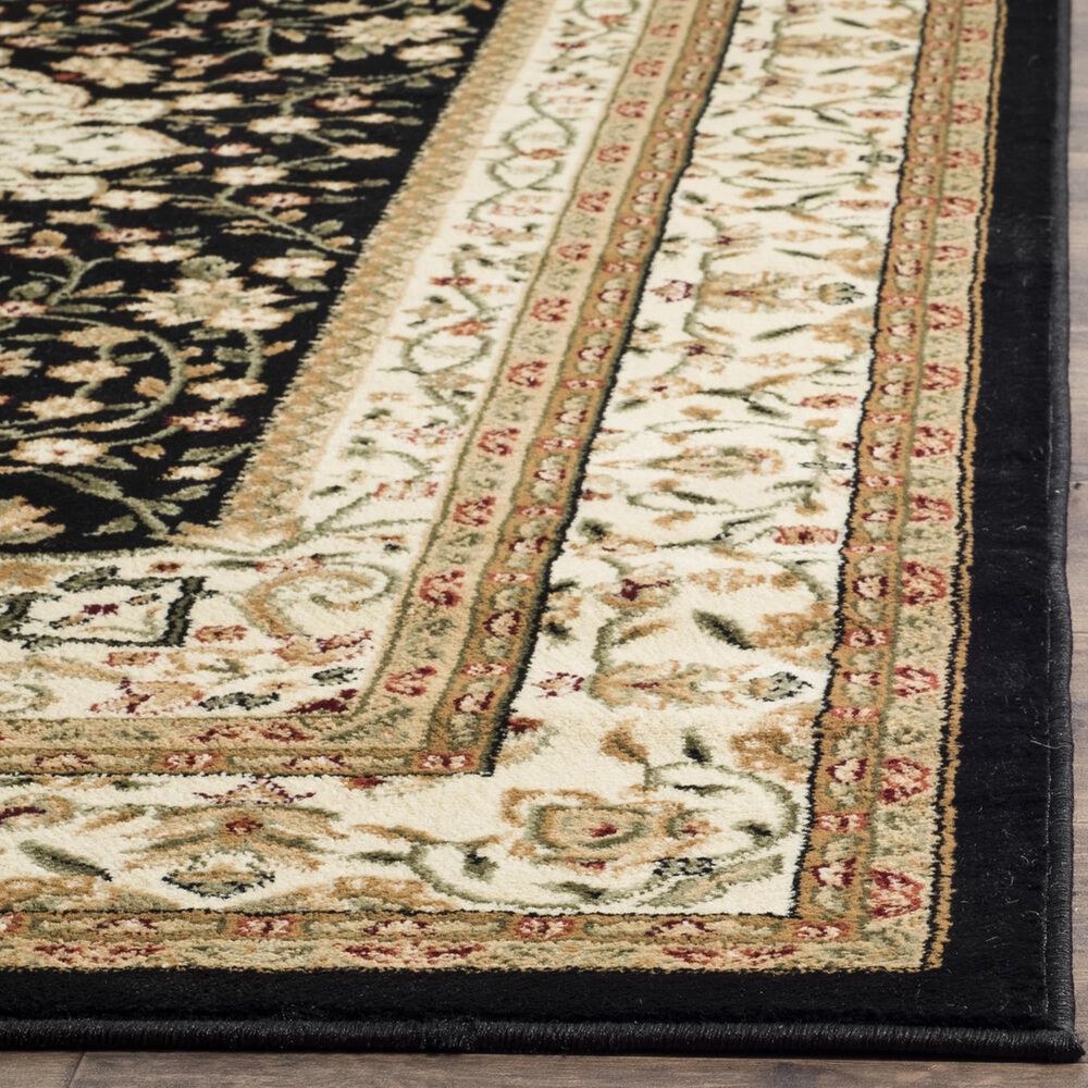 Safavieh Lyndhurst LNH213 6&#39; x 9&#39; Black and Ivory Area Rug, , large