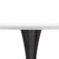 Leisuremod LeisureMod Bristol Mid-Century Modern Round Dining Table with Wood Top and Iron Pedestal Base with Gloss Finish for Kitchen and Dining Room, , large