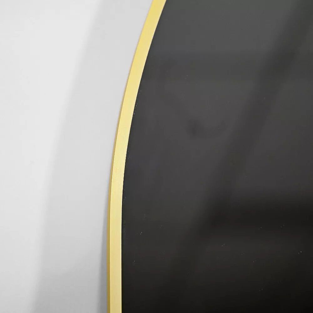 HOMLUX 40" x 30" Rectangular Decorative Wall Mirror in Gold, , large