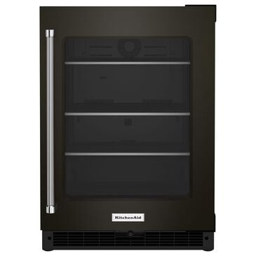 KitchenAid 24" Undercounter Refrigerator with Glass Door in Black Stainless Steel, , large