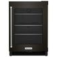 KitchenAid 24" Undercounter Refrigerator with Glass Door in Black Stainless Steel, , large