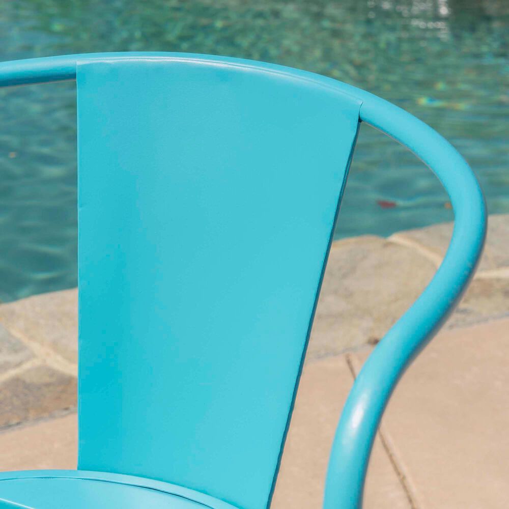Hearth and Haven Colmar 3-Piece Outdoor Bistro Set in Blue, , large