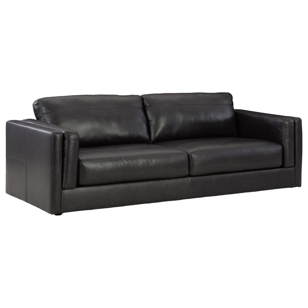 Ashley Amiata Stationary Sofa and Loveseat Set in Onyx, , large