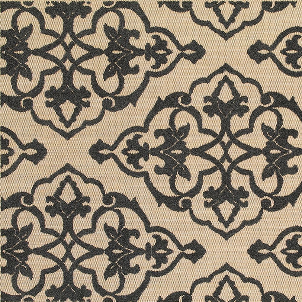 Oriental Weavers Cayman 1B 9&#39;10&quot; x 12&#39;10&quot; Sand and Charcoal Area Rug, , large