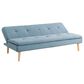 Lifestyle Solutions Tatum Convertible Sofa with Blue Cushion in Brown, , large