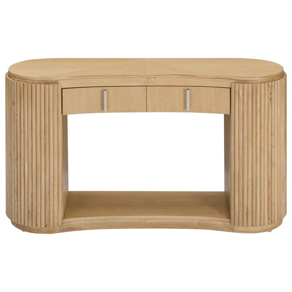 Bassett Mirror Company Sterling Console Table in Wheated Oak, , large