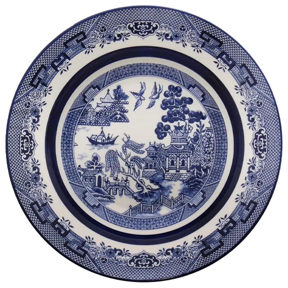 Oxford Flamingo Porcelain 20-Piece Dinnerware Set in Blue Willow, , large