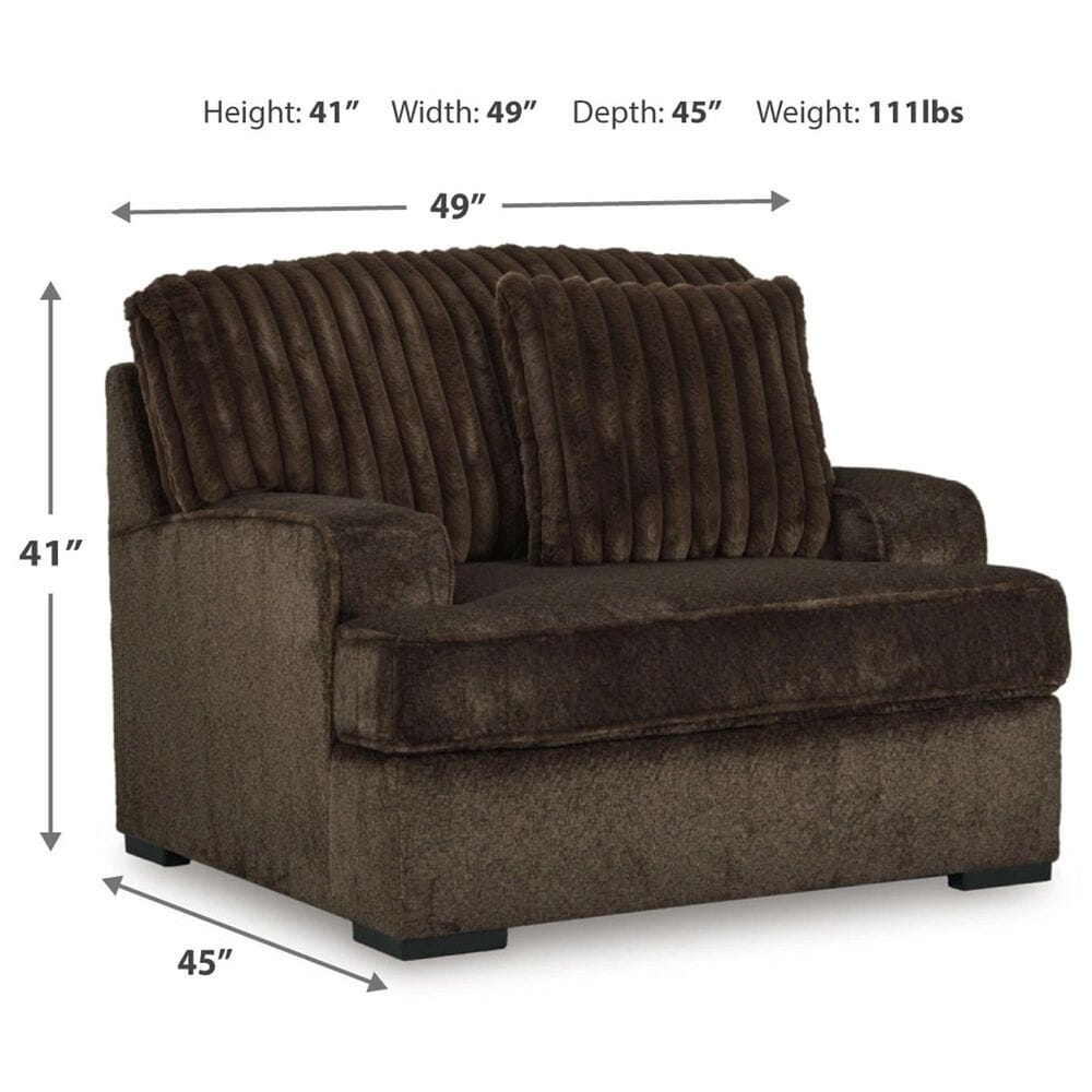 Ashley Aylesworth Chair and a Half in Chocolate, , large