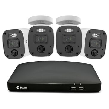 Swann Enforcer 4 Camera 8 Channel 4K Ultra HD DVR Audio/Video Security System in White, , large