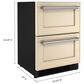 KitchenAid 24" Undercounter Double-Drawer Refrigerator Freezer - Panels Sold Separately, , large