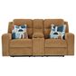 Ashley Kanlow Manual Reclining Loveseat in Honey, , large