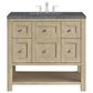 James Martin Vanities Breckenridge 36" Single Vanity in Whitewashed Oak with 3 cm Parisien Bleu Quartz Top, , large