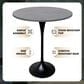 Leisuremod LeisureMod Verve Collection Modern Bar Height Table Black Base with 27 Round Marble Grey Sintered Stone Top, , large