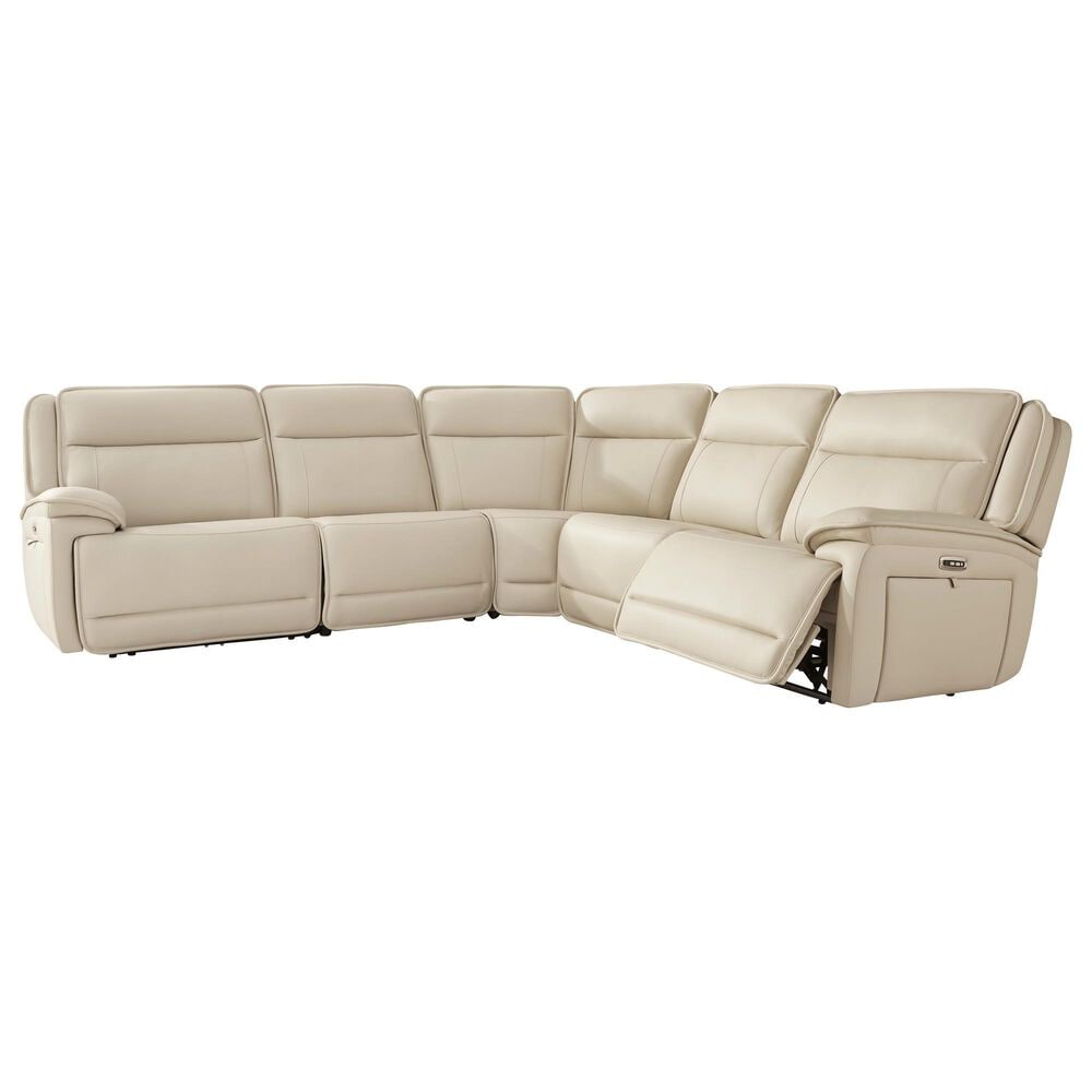 Ashley Double Deal 5-Piece Power Symmetrical Reclining Sectional in Almond, , large