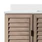 James Martin Vanities Portland 60" Single Bathroom Vanity in Whitewashed Walnut with Single Hole 3 cm White Zeus Quartz Top and Rectangular Sink, , large