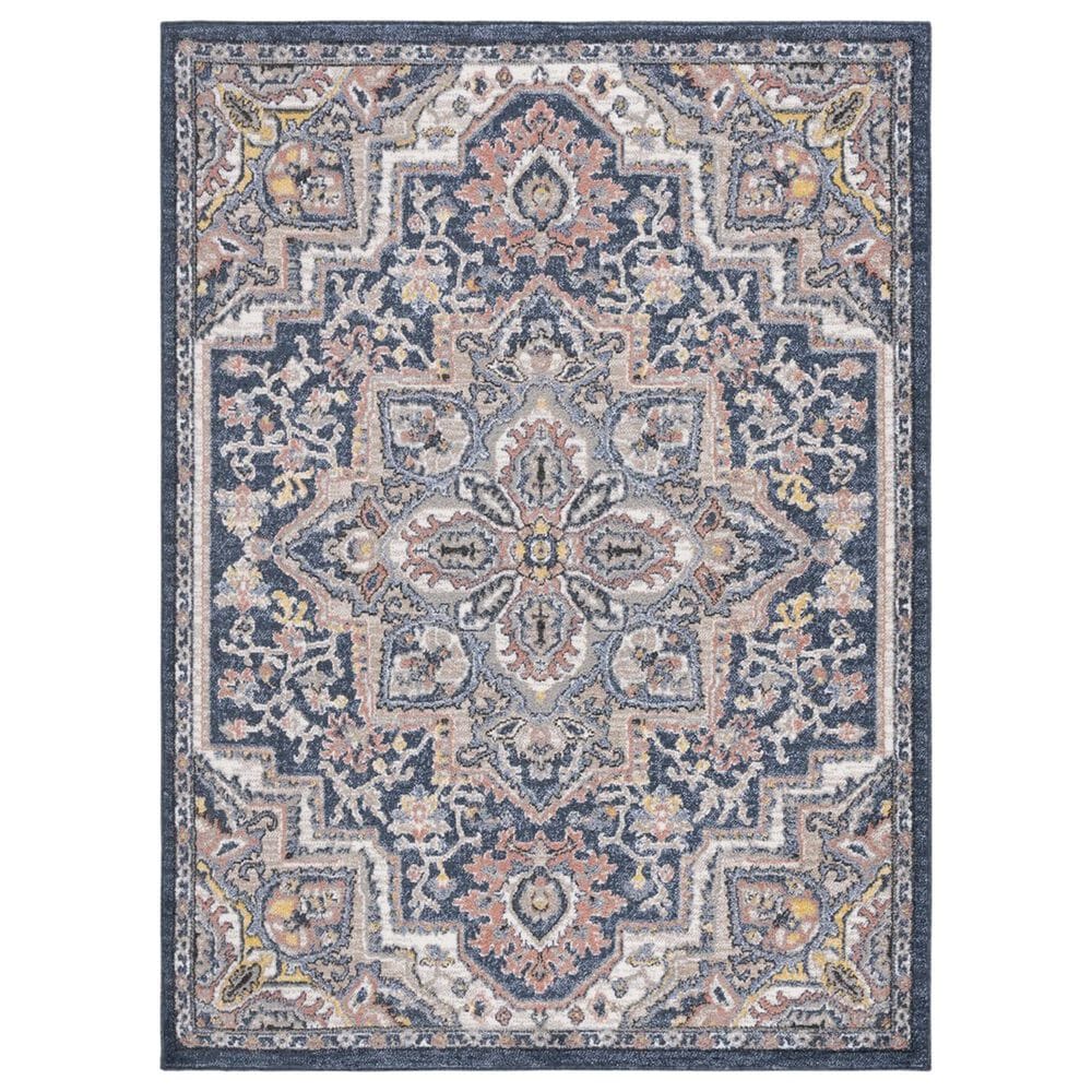 Safavieh Astoria 8" x 10" Blue and Beige Area Rug, , large