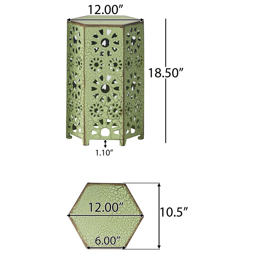 Hearth and Haven Eliana 12&quot; Patio Side Table in Green, , large