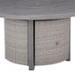 Ashley Half Moon Beach Round Fire Pit Table in Gray, , large