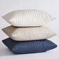 Levtex Cross Stitch 18" x 18" Throw Pillow in Cream, , large