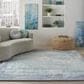 Nourison Prismatic PRS19 7"9" x 9"9" Seafoam and Silver Area Rug, , large