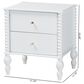 Baxton Studio Callison 2-Drawer Nightstand in White, , large