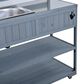 HOMLUX 41.7"" Outdoor Rolling Kitchen Island in Gray, , large
