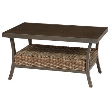 Clear Creek Collection 42" Slat Top Coffee Table in Brown, , large