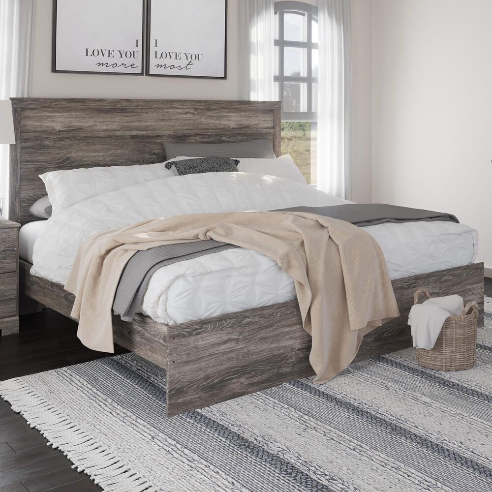 Ashley Ralinksi King Panel Bed in Gray, , large