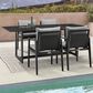 Blue River Grand 5-Piece Rectangular Patio Dining Table Set in Black - Table Only, , large