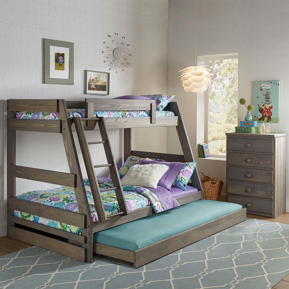 Rusticvale Twin/Full Bunkbed w/ Trundle, , large