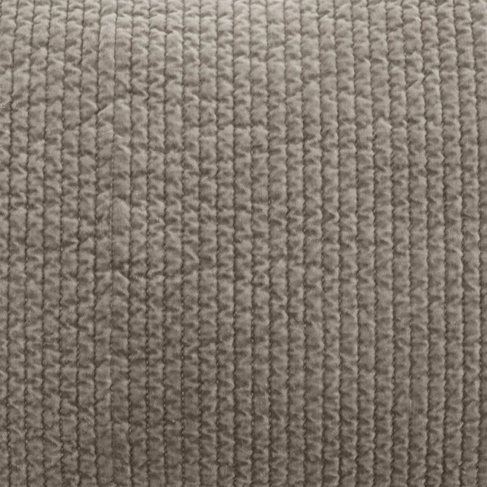 HiEnd Accents Stone Washed Velvet Standard Pillow Sham in Taupe, , large