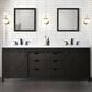 Lexora Home Marsyas 84" Double Bathroom Vanity in Brown with 2 cm White Cultured Marble Top and Rectangular Sinks, , large