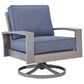 Ashley Half Moon Beach Patio Swivel Rocker Lounge Chair in Blue, , large