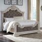 Millenium Bruchandi King Upholstered Panel Bed in Antiqued White, , large