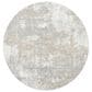 Surya Brunswick 5"3" Round Cream, Tan, Taupe, Blue, Gray and Seafoam Area Rug, , large