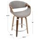 Lumisource Curvo Counter Stool in Cream (Set of 2), , large