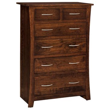 Simply Amish Garrett 6 Drawer Chest in Mocha Nut Cherry, , large