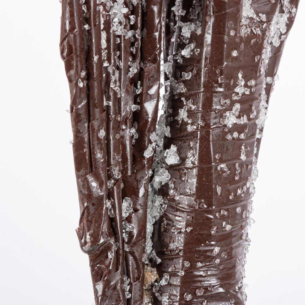 The Gerson Company 5&#39; Tall Electric Icy Pine Tree in Green and Brown, , large