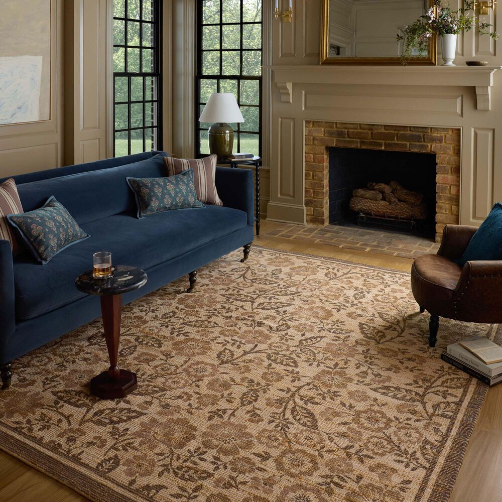 Chris Loves Julia x Loloi Rue Bark and Mocha 3'6" x 5'6" Area Rug, , large