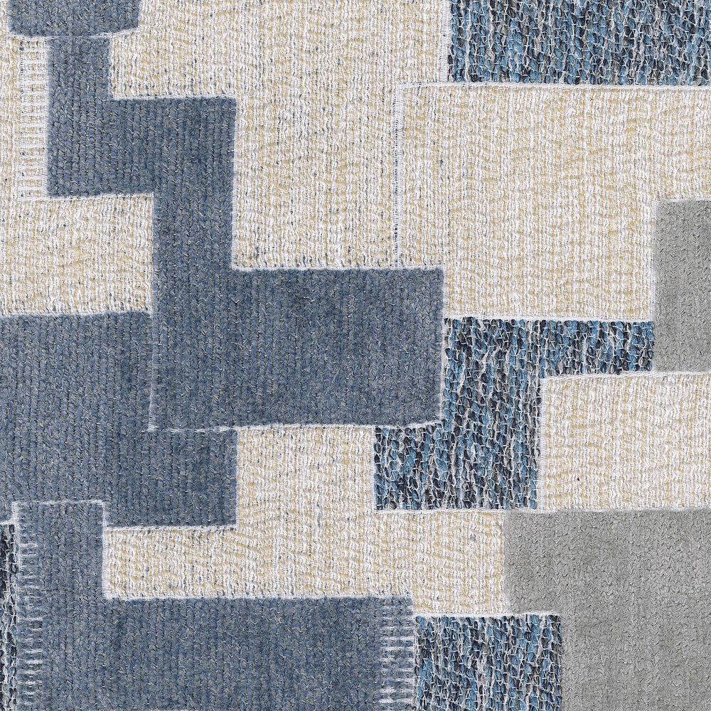 Ashley East Beach Stationary Loveseat with Beige Cushions in Navy Blue and Driftwood, , large