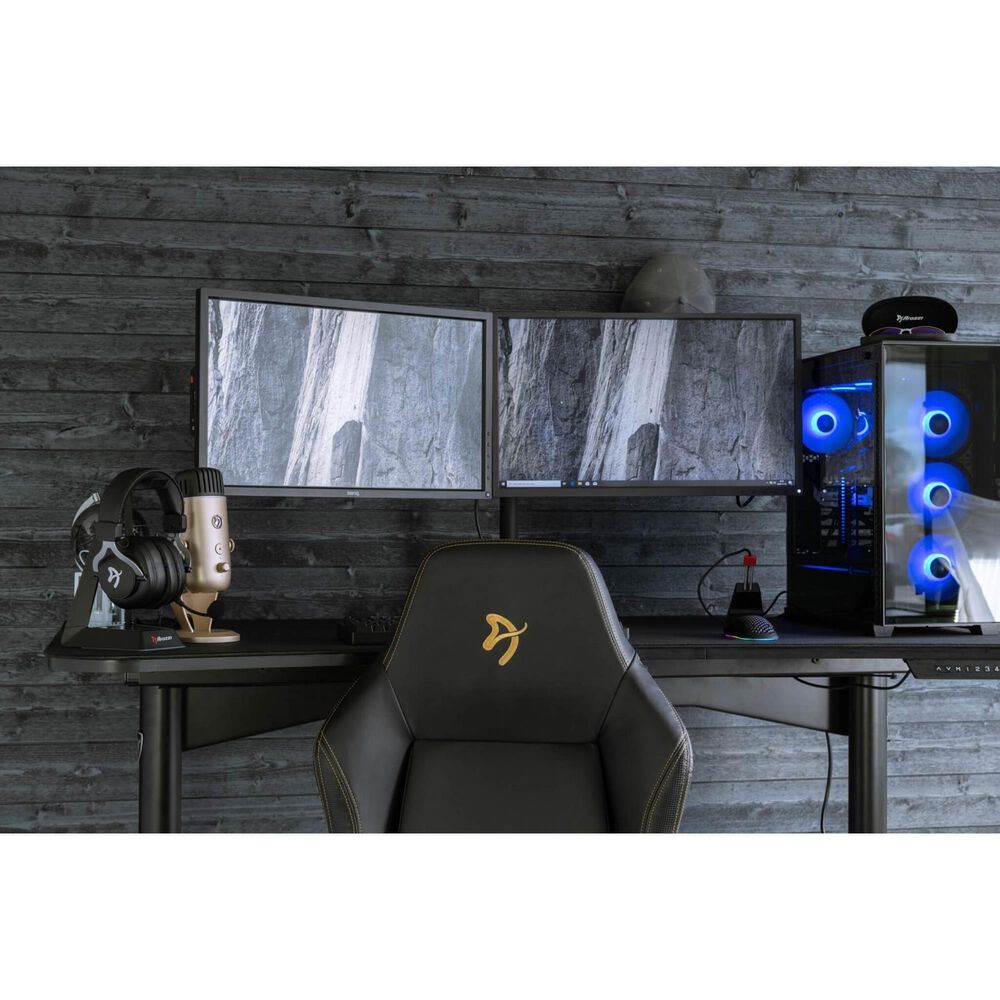Arozzi Arena Moto Motorized Gaming Desk in Black, , large