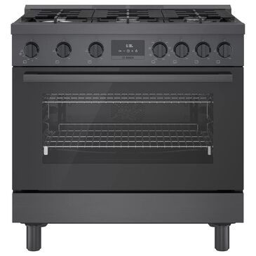 Bosch 36" Freestanding Dual Fuel Range in Black Stainless Steel, , large