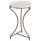 Bassett Mirror Company McGowan Accent Table in Antique Brass and White, , large