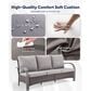 Sunwell Garden 3-Seater Patio Sofa with Curved Armrests in Gray, , large