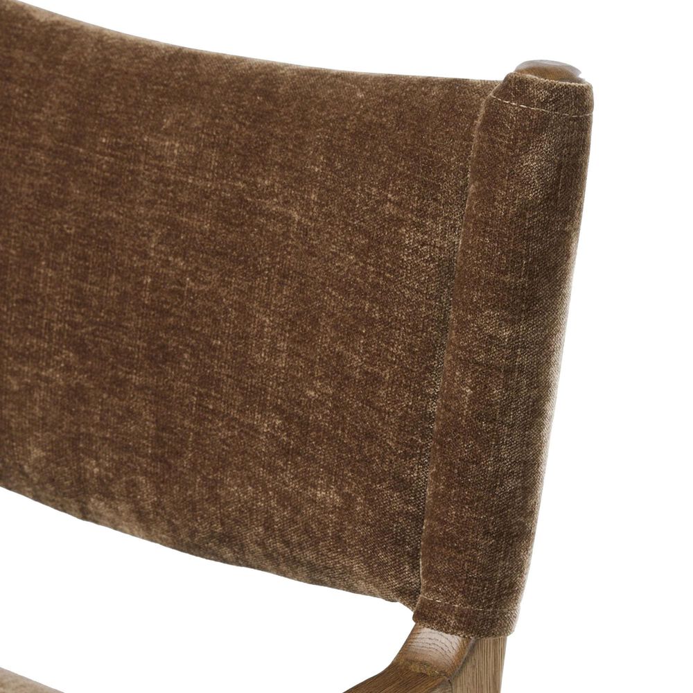 Four Hands Jayla Dining Arm Chair with Altair Mushroom Fabric in Toasted Oak, , large