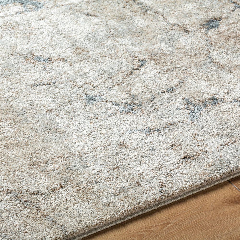 Surya Avellino 2&#39;7&quot; x 7&#39;3&quot; Light Beige, Light Gray, Pale Blue, Tan, Gray, Deep Teal and Light Olive Runner, , large