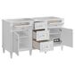 James Martin Vanities Lorelai 60" Double Bathroom Vanity in Bright White with 3 cm Ethereal Noctis Silestone Top, Rectangular Sinks and FreePower Wireless Charger, , large