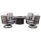 GatherCraft Hudson 5-Piece Round Firepit Chat Set in Mystic Sahara, , large